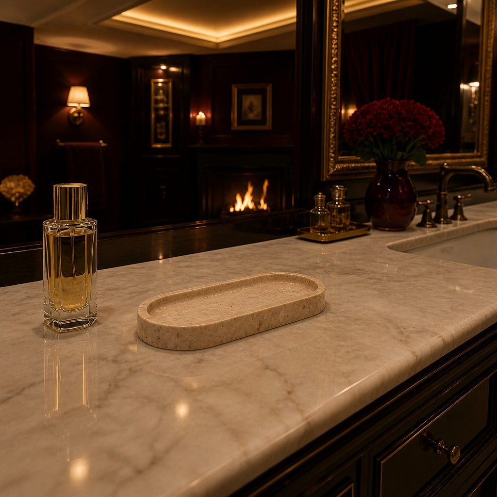 Travertine Marble Decorative Tray lifestyle view 3