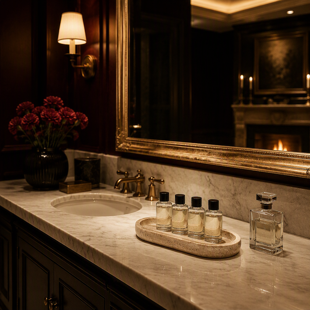 Travertine Marble Decorative Tray lifestyle view 4