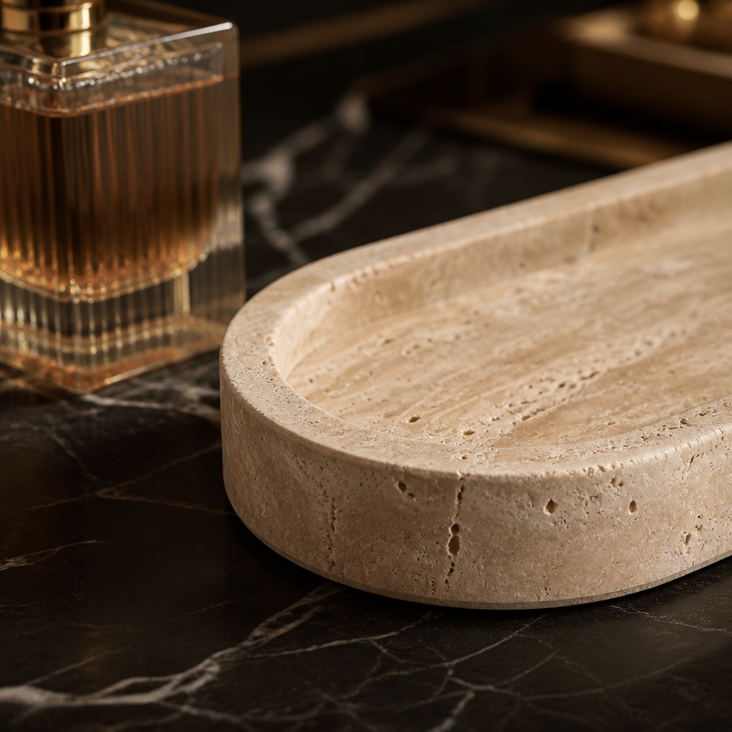 Travertine Marble Decorative Tray lifestyle view 5