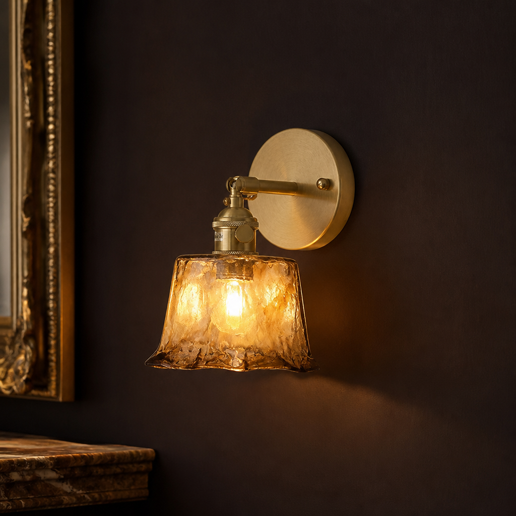 Retro Scandinavian Glass Wall Sconce — hero image 1