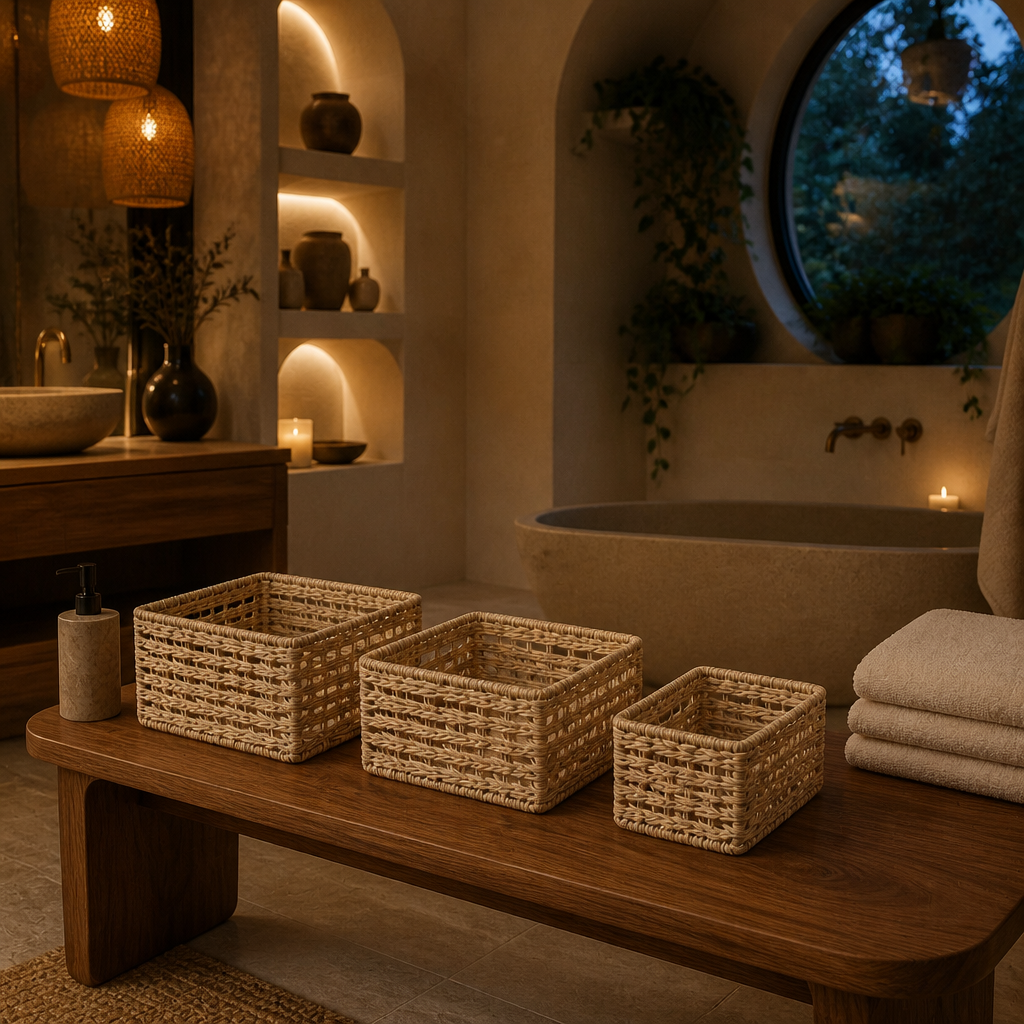 Rattan Natural Storage Basket lifestyle image 3