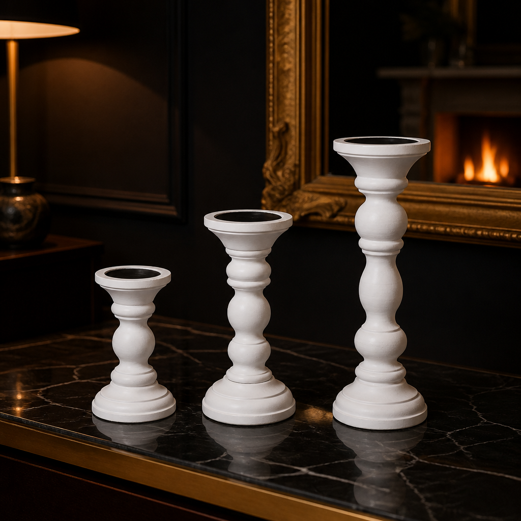 Willow Mango Wood Candle Holder — lifestyle image 1