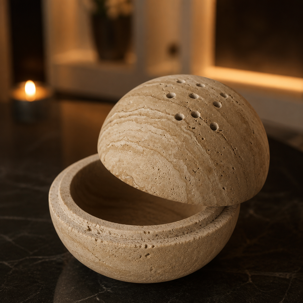 Travertine Marble Decorative Bowl II lifestyle view 4