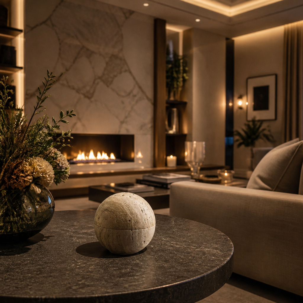 Travertine Marble Decorative Bowl II lifestyle view 6