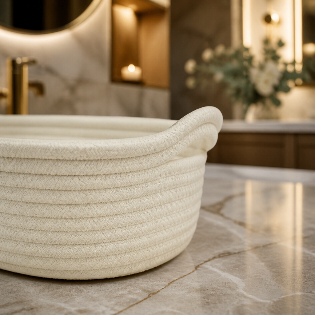Rectangle Cotton Storage Basket — lifestyle image 3