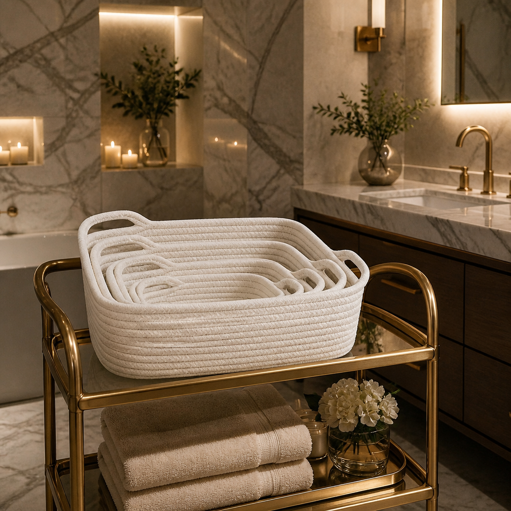 Rectangle Cotton Storage Basket — lifestyle image 4