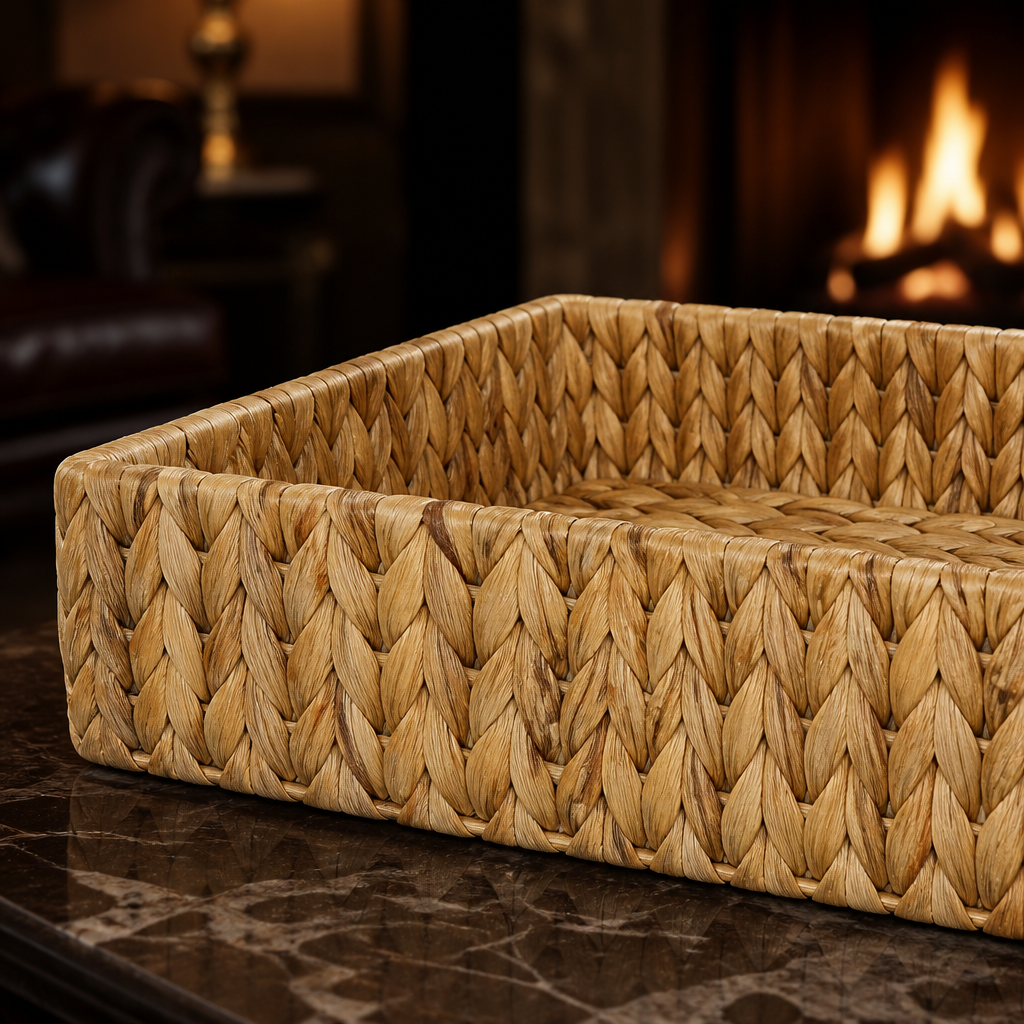 Wicker Boho Rattan Storage Basket — lifestyle image 5