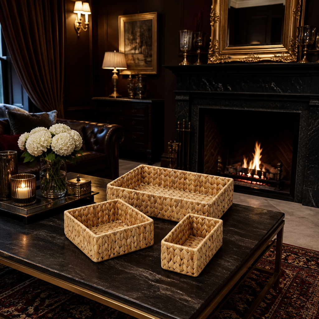 Wicker Boho Rattan Storage Basket — lifestyle image 6