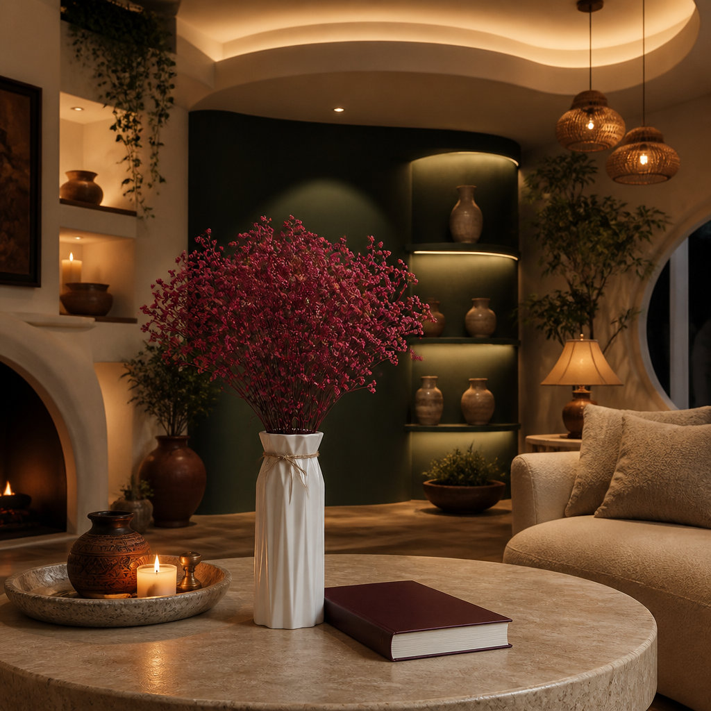White Ceramic Farmhouse Vase lifestyle image 3