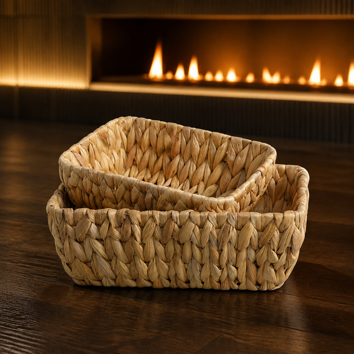 Wicker Rattan Storage Basket — lifestyle image 1