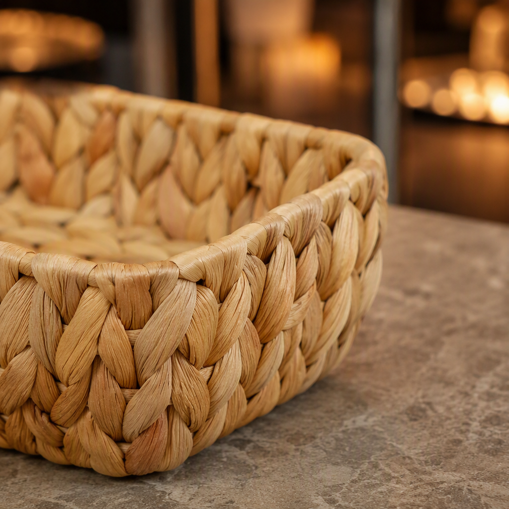 Wicker Rattan Storage Basket — lifestyle image 3