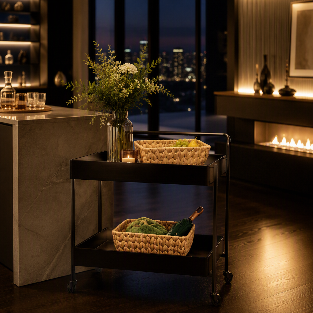 Wicker Rattan Storage Basket — lifestyle image 5