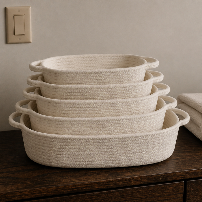 Rectangular Cotton Storage Basket — hero image 1