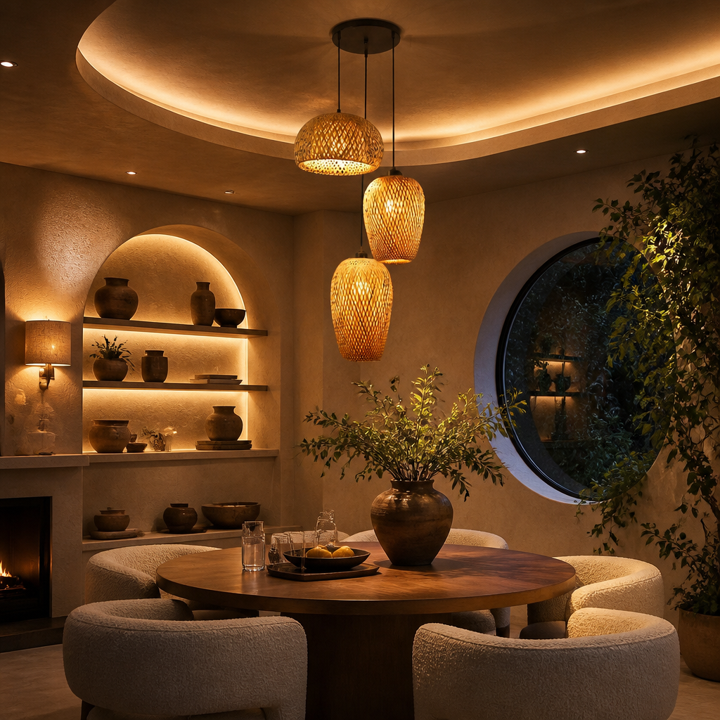 Rattan Chandelier lifestyle view 2
