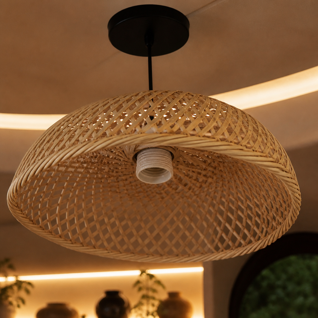 Rattan Chandelier lifestyle view 5