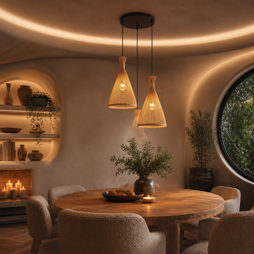Rattan Chandelier lifestyle view 6