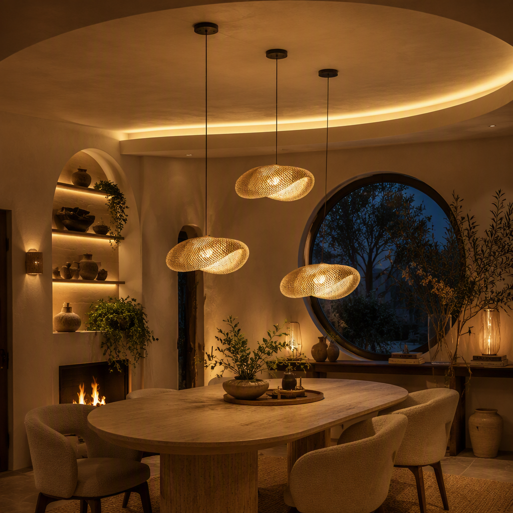 Rattan Chandelier lifestyle view 7