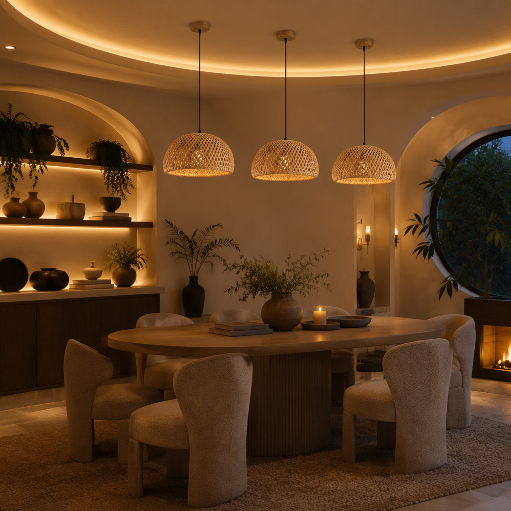 Rattan Chandelier lifestyle view 8