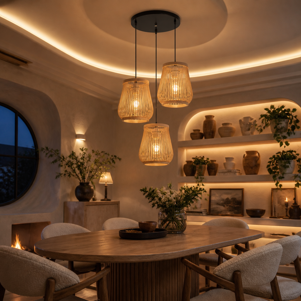 Rattan Chandelier lifestyle view 9