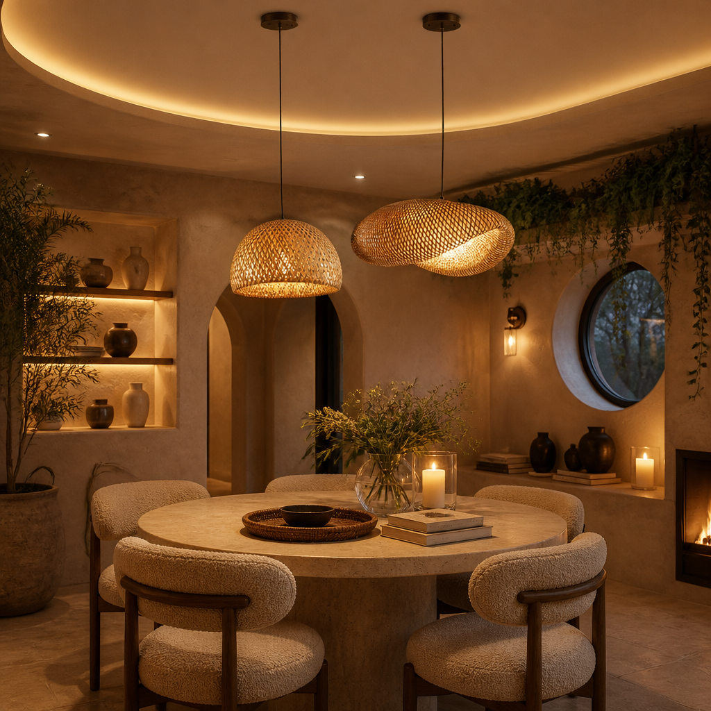 Rattan Chandelier lifestyle view 10