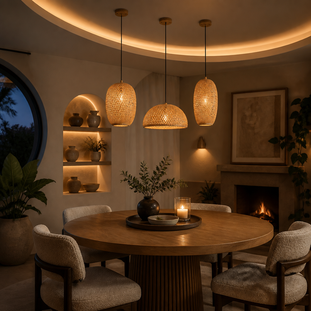 Rattan Chandelier lifestyle view 11