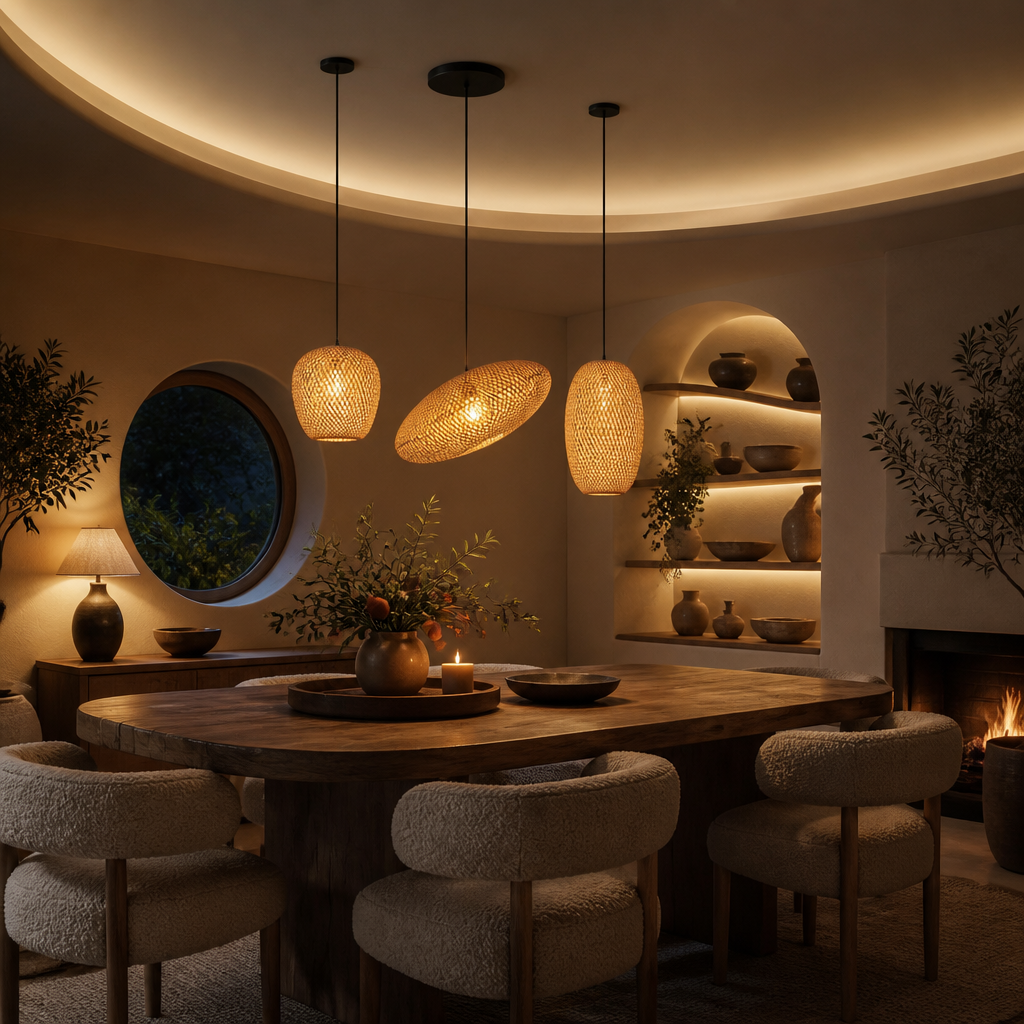Rattan Chandelier lifestyle view 12