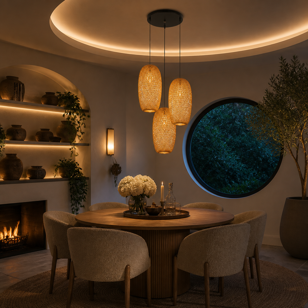 Rattan Chandelier lifestyle view 14