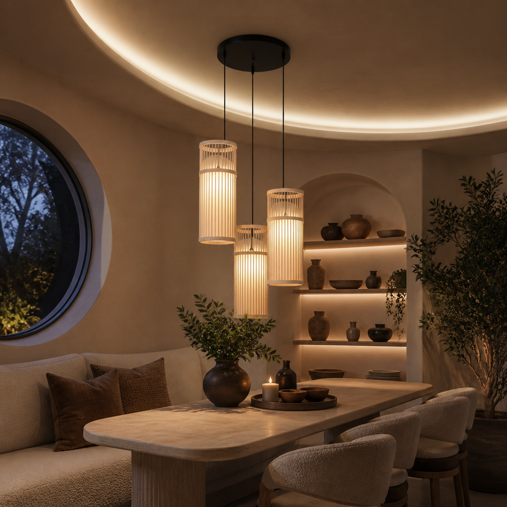 Rattan Chandelier lifestyle view 15