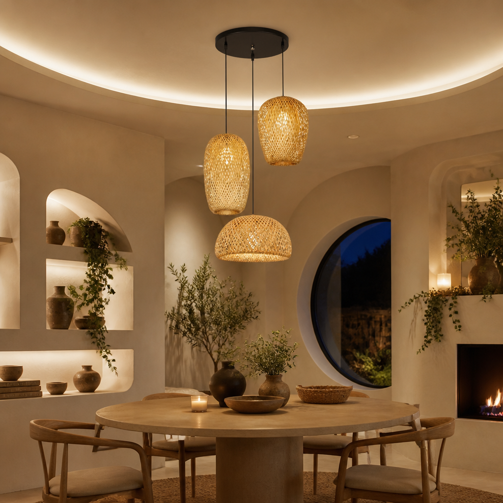 Rattan Chandelier lifestyle view 16