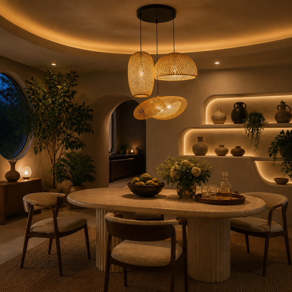 Rattan Chandelier lifestyle view 17