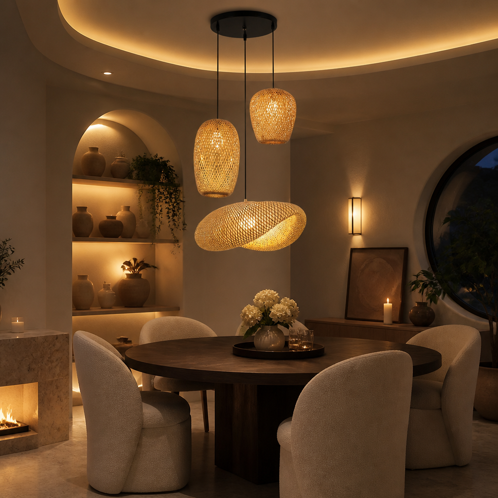 Rattan Chandelier lifestyle view 18