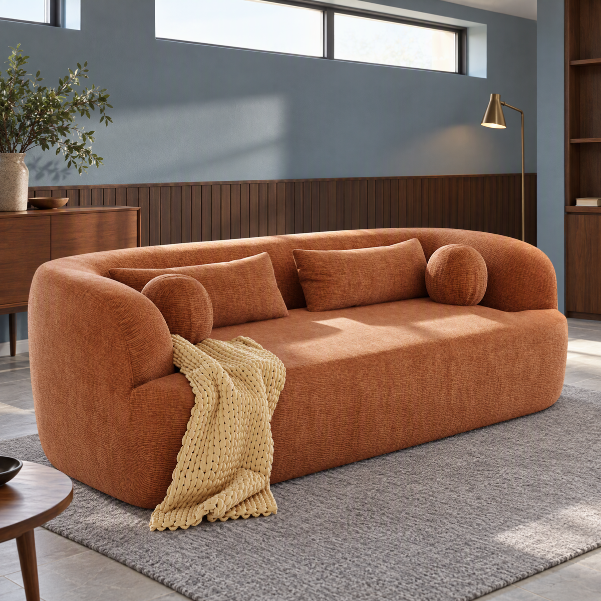 Orange Orange curved sofa