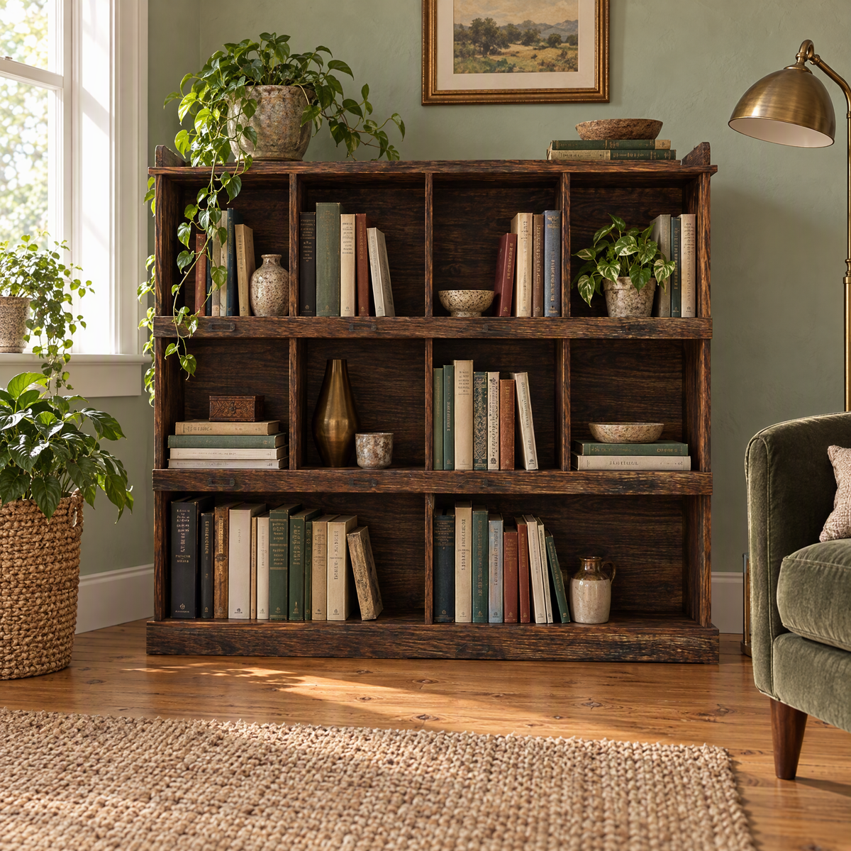 10-shelf Bookcase — Espresso + MDF