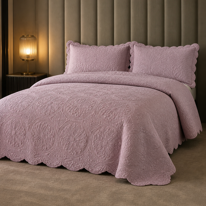 Farmhouse Cotton Duvet Set quilted bedding, hero view