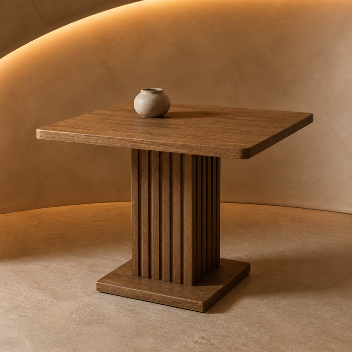 Farmhouse Brown Dining Table II pedestal dining table, hero view