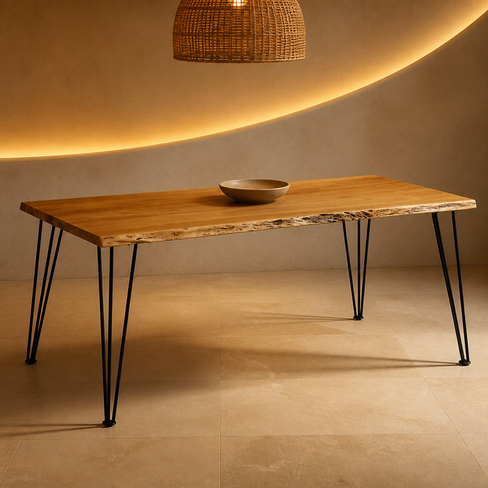 Furnishings Acacia Tableware Set shown complete in a styled evening interior