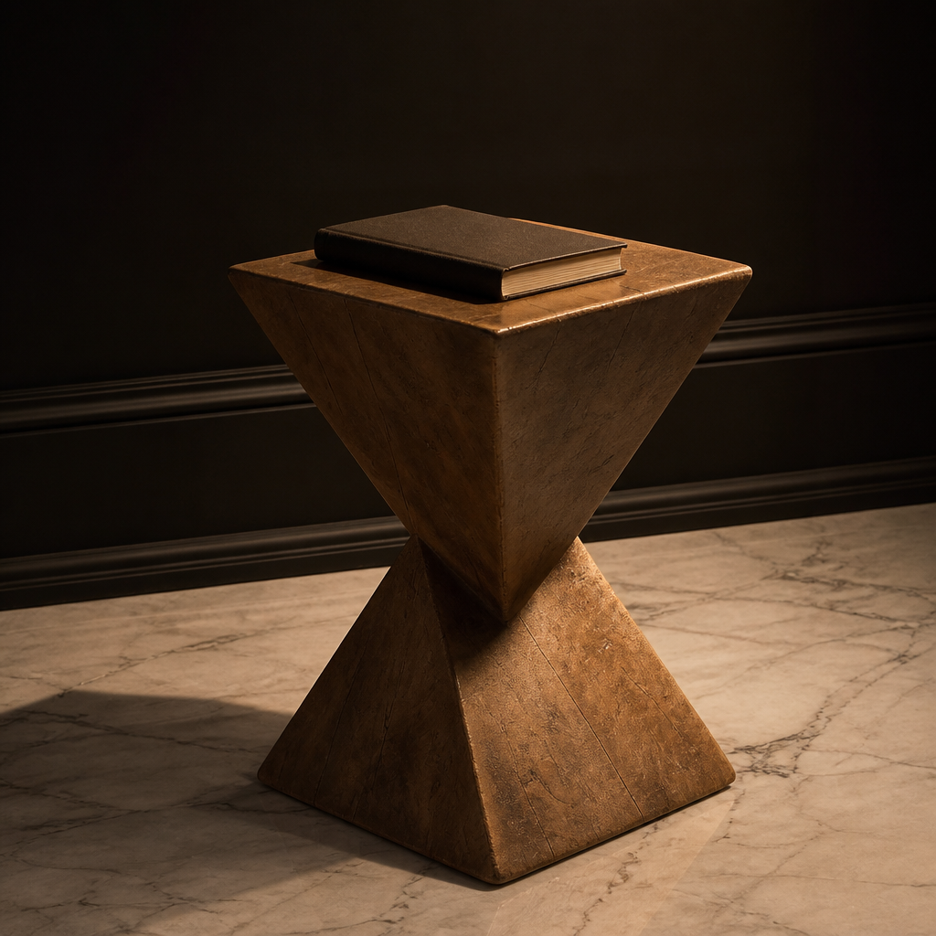 Lightweight Modern Side Table, hero view in a styled evening interior