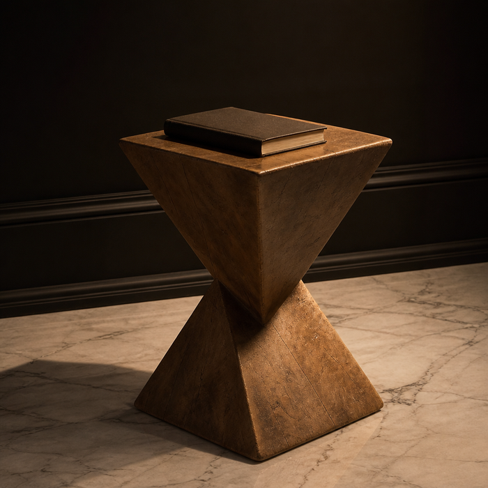 Lightweight Modern Side Table, hero view in a styled evening interior