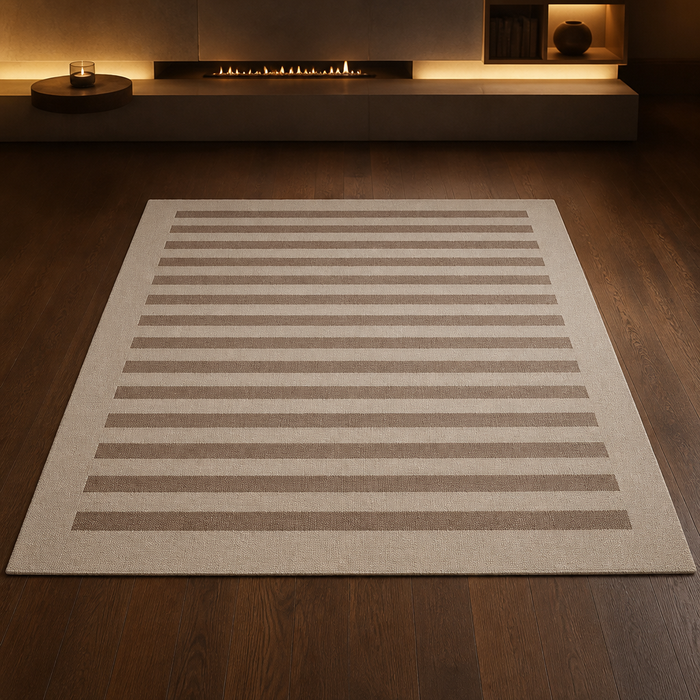 Loloi Traditional Rug shown whole on a dark timber floor
