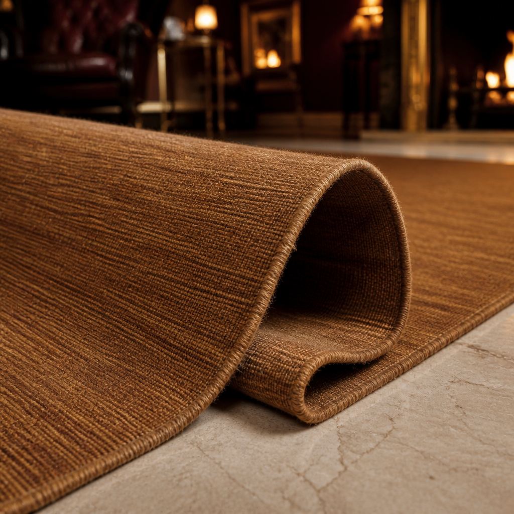 Kilim Wool Rug styled in a living room, detail view