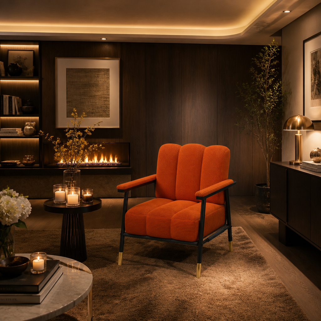 Mid-Century Metal Accent Chair lifestyle image 3