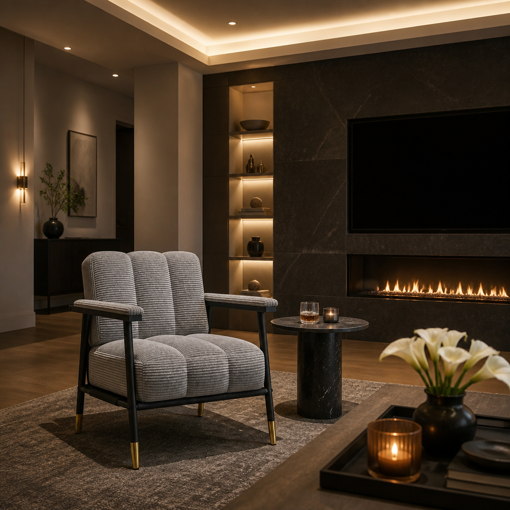 Mid-Century Metal Accent Chair lifestyle image 7