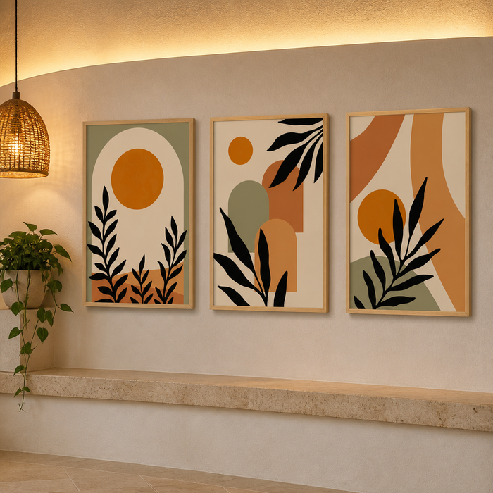 Oak & Hour Mid-Century Wall Art — generated gallery image 1