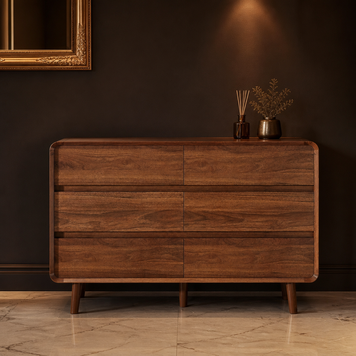 Oak & Hour Mid-Century Walnut Dresser — generated gallery image 1