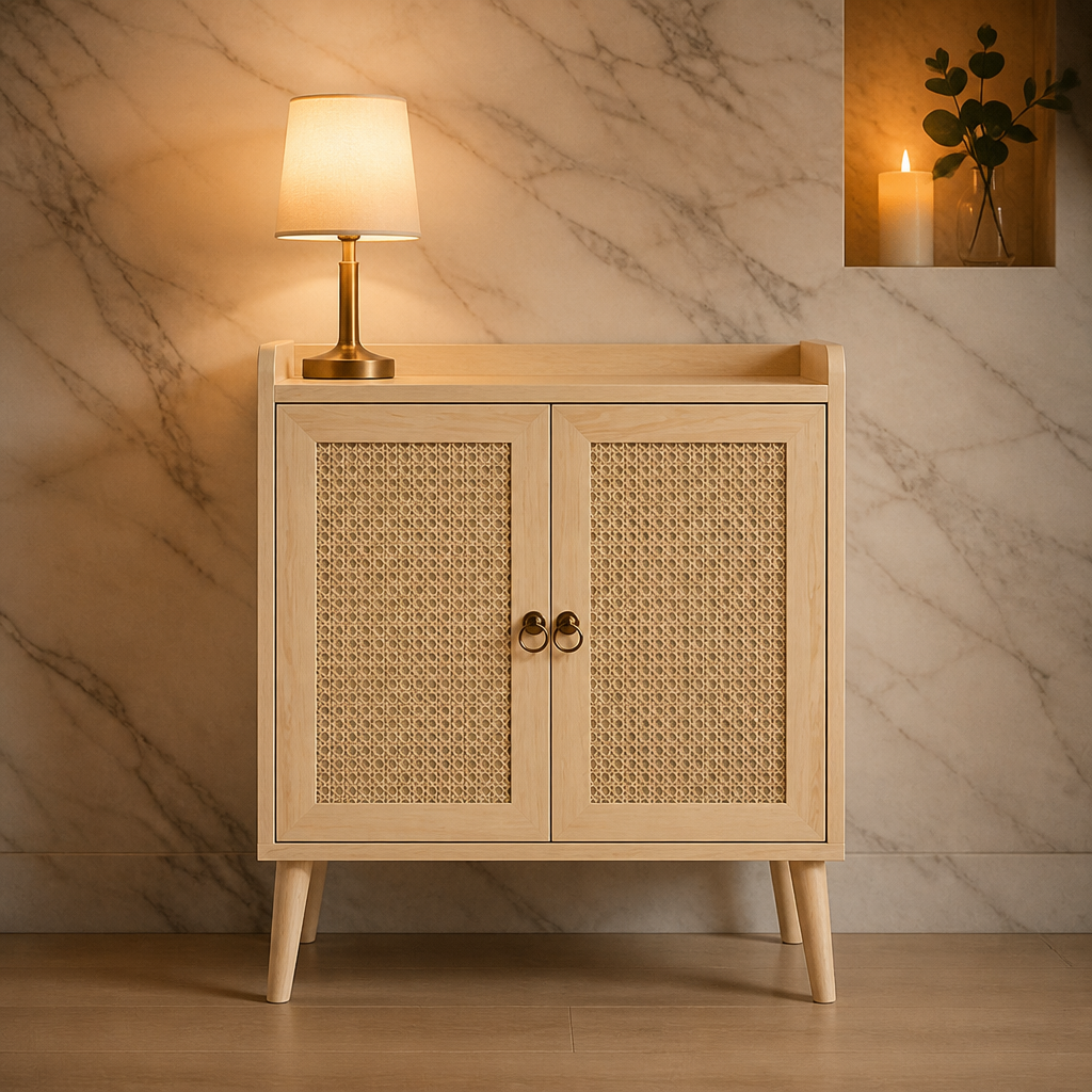 Mid-Century Rattan Sideboard lifestyle image 1