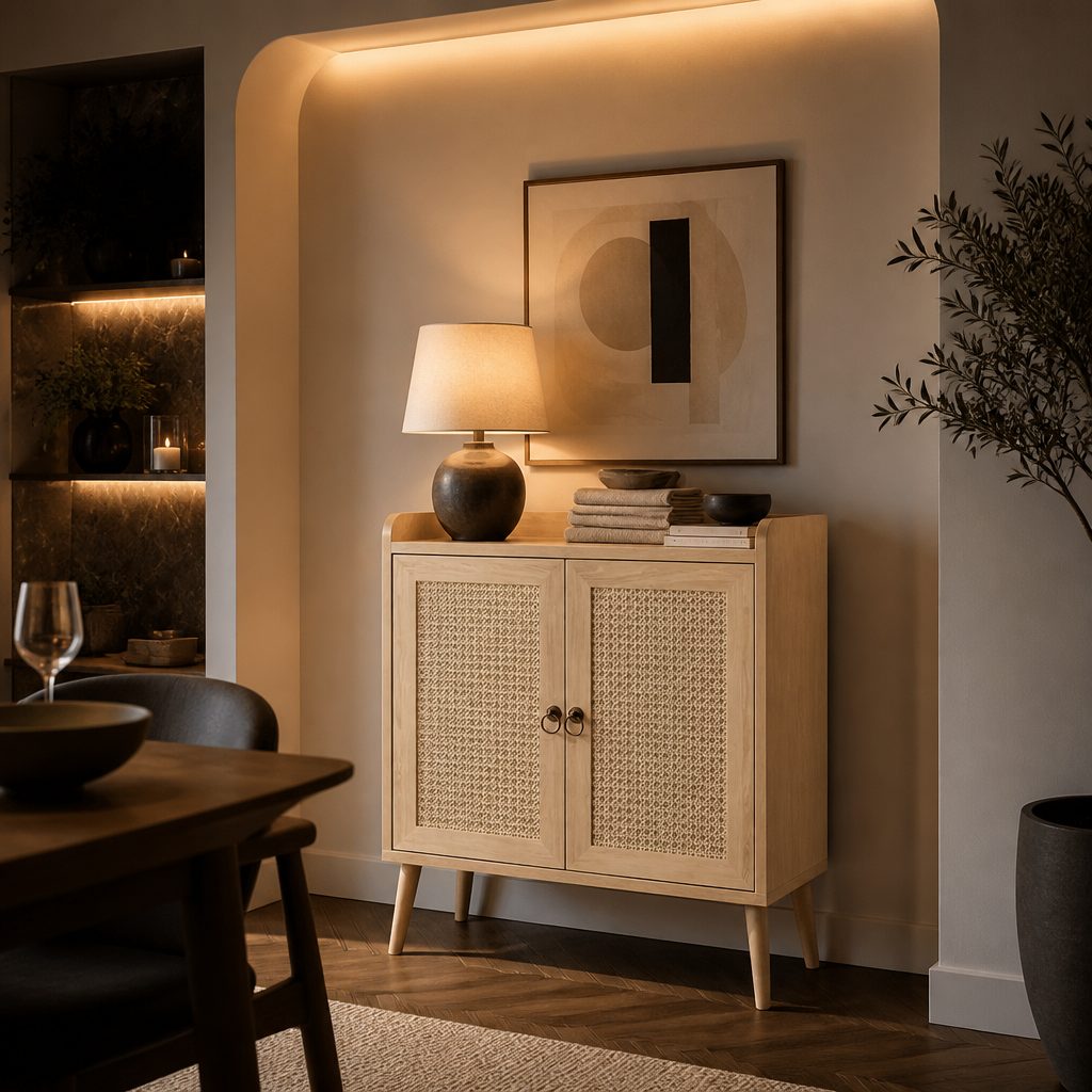 Mid-Century Rattan Sideboard lifestyle image 3