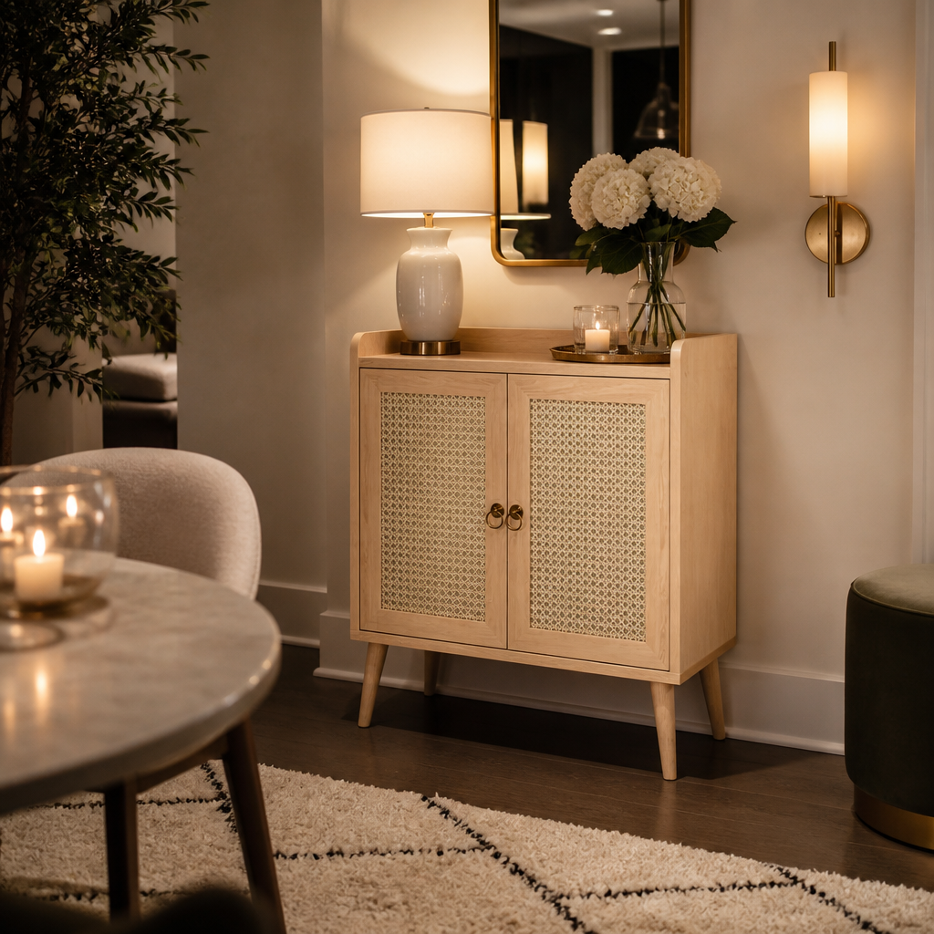 Mid-Century Rattan Sideboard lifestyle image 5