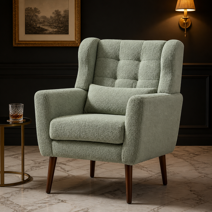 Mid-Century Sherpa Accent Chair lifestyle image 1
