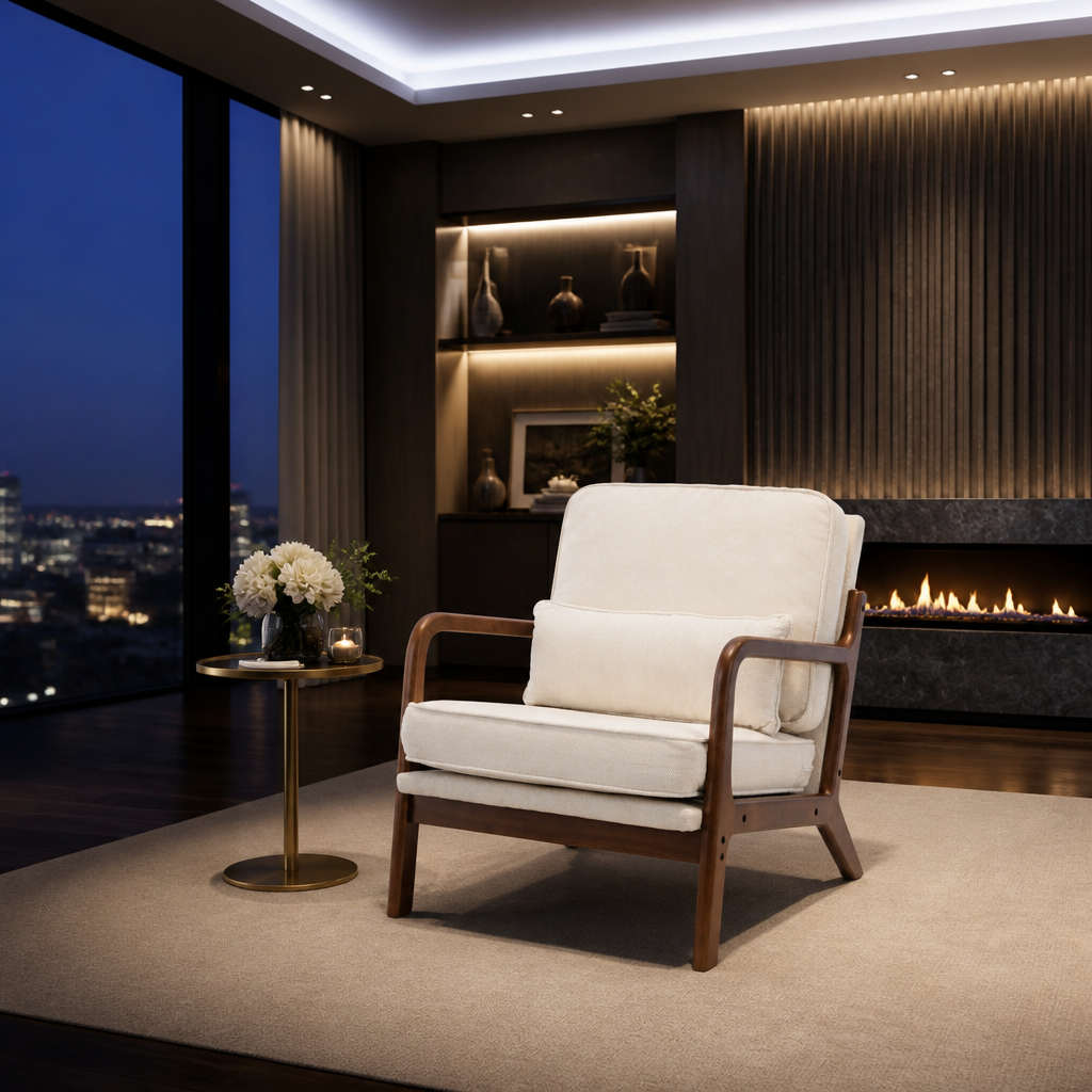 Oak & Hour Mid-Century Wood Accent Chair — generated variant image 6