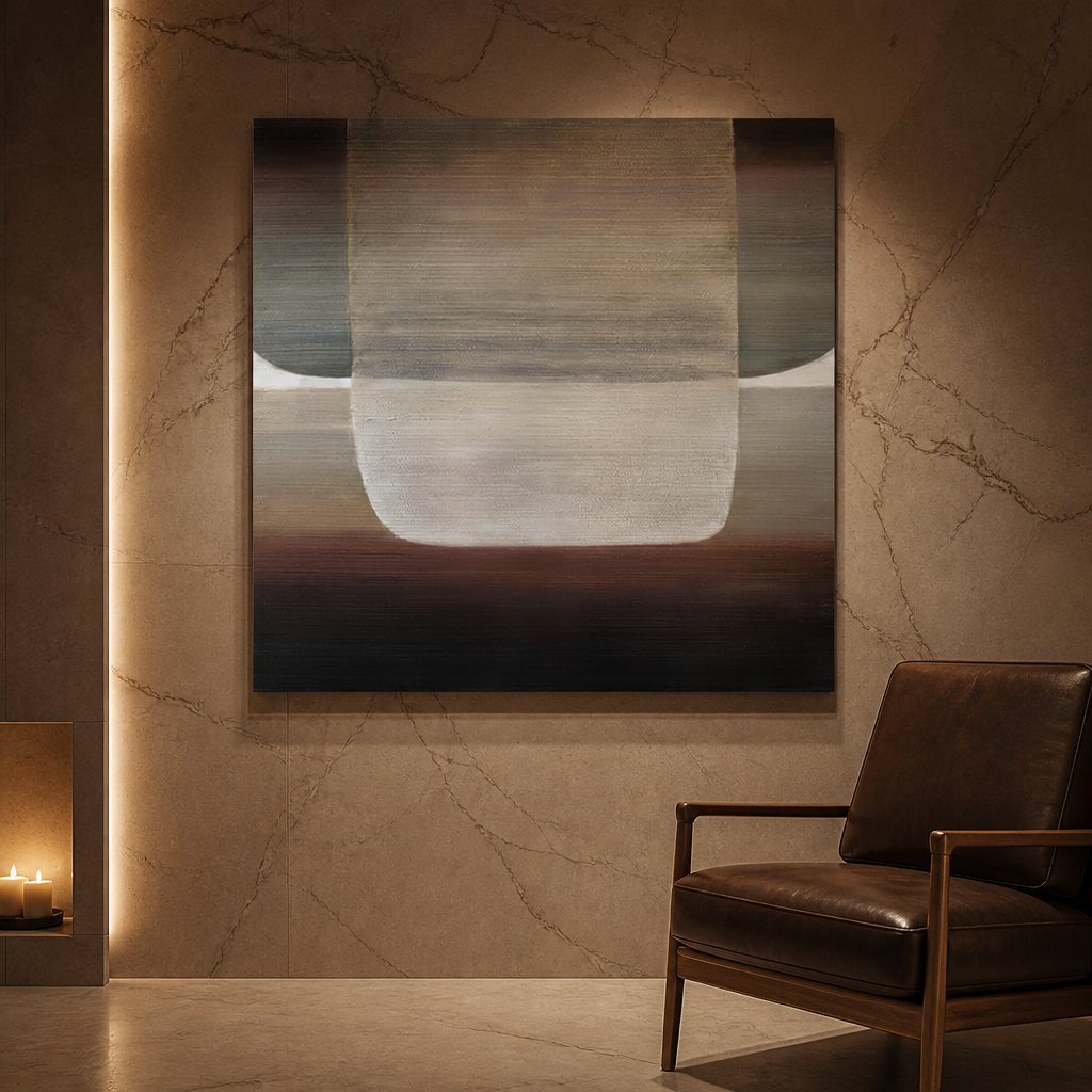 Square beige minimalist wall art hero